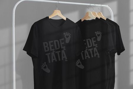 T-SHIRT DZIEŃ OJCA TATY BĘDĘ TATĄ M JAKOŚĆ - zdjęcie 6