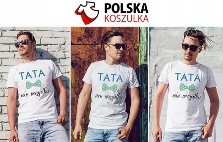 T-SHIRT DZIEŃ OJCA TATY TATA WIE WSZYSTKO XL - zdjęcie 2