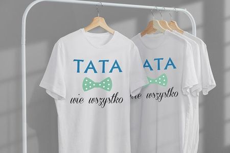 T-SHIRT DZIEŃ OJCA TATY TATA WIE WSZYSTKO XL - zdjęcie 3
