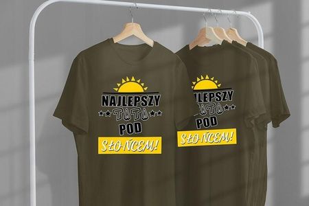 T-SHIRT DZIEŃ OJCA TATY NAJLEPSZY POD SŁOŃCEM L - zdjęcie 3