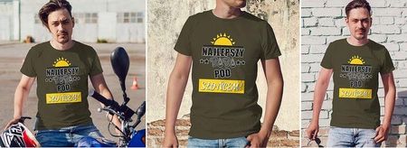 T-SHIRT DZIEŃ OJCA TATY NAJLEPSZY POD SŁOŃCEM L - zdjęcie 5