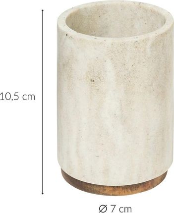 5Five Simply Smart Kubek Na Szczoteczki Do Zębów Come Ø 7Cm Beżowy (200158A) - zdjęcie 2