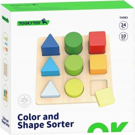Tooky Toy Edukacyjna Układanka Figury Geometryczne - zdjęcie 4