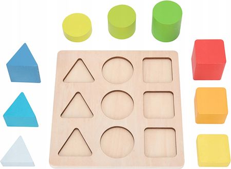 Tooky Toy Edukacyjna Układanka Figury Geometryczne - zdjęcie 2