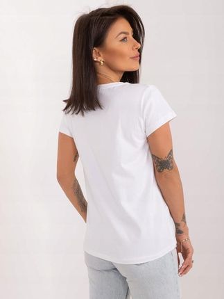 T-SHIRT Z APLIKACJĄ koszulka damska z bawełny - zdjęcie 4