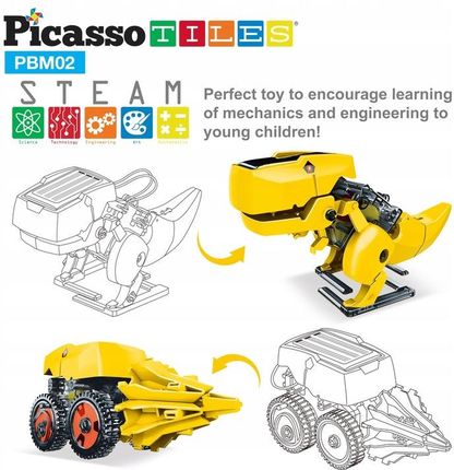 Picassotiles Robot Solarny Interaktywny 3W1 3 Roboty Zasilany Słońcem Edukacyjny - zdjęcie 3