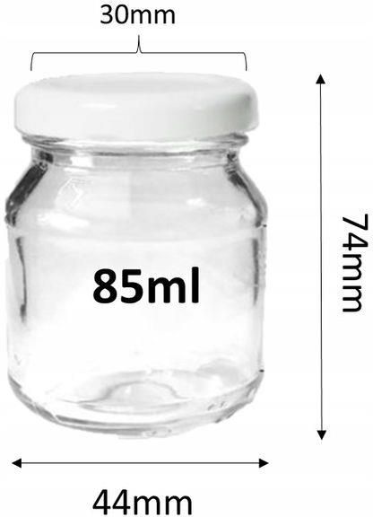 Sezon 24x Słoiczek Mały 85ml Z Zakrętką Słoik Na Miód Dżem Przetwory