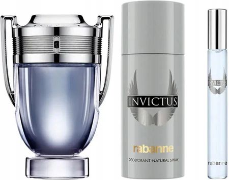 Paco Rabanne Zestaw Męski Invictus Woda Toaletowa 100Ml + Dezodorant 150Ml + Miniatura Woda Toaletowa 10Ml - zdjęcie 2
