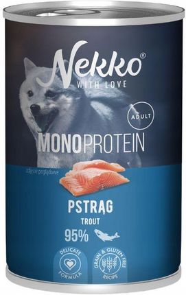 Nekko Monoprotein Adult Karma Mokra Dla Psa Pstrąg 6x400g - zdjęcie 3