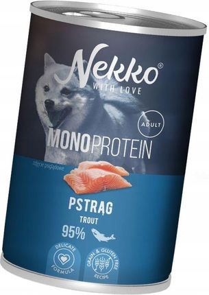 Nekko Monoprotein Adult Karma Mokra Dla Psa Pstrąg 6x400g - zdjęcie 2
