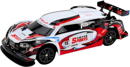 Leantoys Auto Sportowe Rc 1:16 Drift Wymienne Koła Biało Czerwone - zdjęcie 3