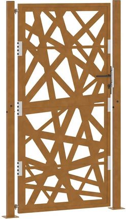 vidaXL Brama Ogrodowa 105X180cm Stal Nierdzewna Lekka Konstrukcja 4100957 - zdjęcie 2