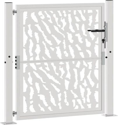 vidaXL Brama Ogrodowa 105X105cm Stal Nierdzewna Wzór Śladu 4100984 - zdjęcie 3