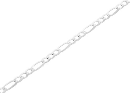 Srebrna bransoletka nierodowana figaro Próby 925 21 cm - zdjęcie 3