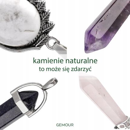 Gemour Zawieszka kamień Agat niebieski 4 cm wisiorek modny uniwersalny piękny - zdjęcie 2