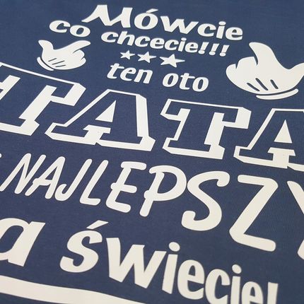 Dla taty koszulka najlepszy Tata świecie upominek T-shirt Dnia Ojca - zdjęcie 3
