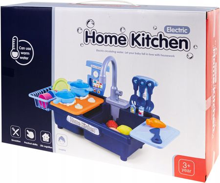 Click4Toys Zlewozmywak Kuchnia Dla Dzieci 2W1 Leci Woda Zestaw Naczynia Kran Warzywa - zdjęcie 3