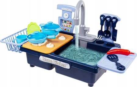 Click4Toys Zlewozmywak Kuchnia Dla Dzieci 2W1 Leci Woda Zestaw Naczynia Kran Warzywa - zdjęcie 4