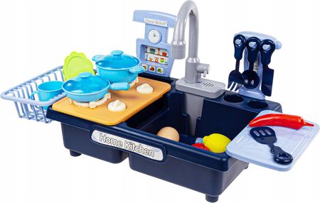 Click4Toys Zlewozmywak Kuchnia Dla Dzieci 2W1 Leci Woda Zestaw Naczynia Kran Warzywa - zdjęcie 6