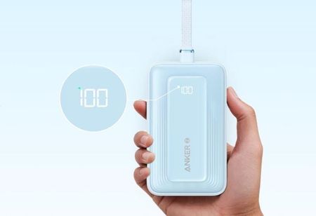 Powerbank Anker Zolo 20000 mAh 30W z wbudowanym kablem USB-C biały - zdjęcie 3