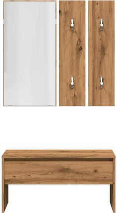 vidaXL Zestaw mebli do przedpokoju dąb artisan materiał drewnopochodny (857020) - zdjęcie 3