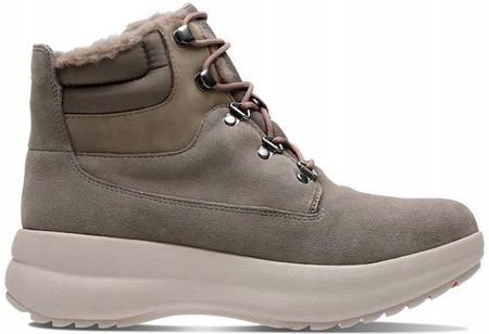 Botki damskie Clarks Un Orbit Lace beżowe skórzane ocieplane 37 - zdjęcie 2
