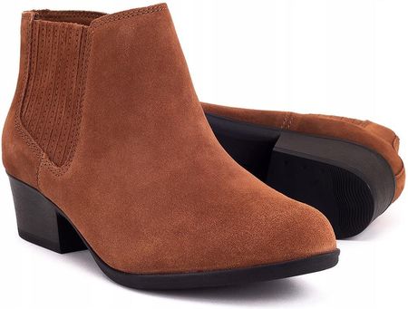 Botki damskie brązowe kowbojki Clarks Adreena Flora 37,5 - zdjęcie 2