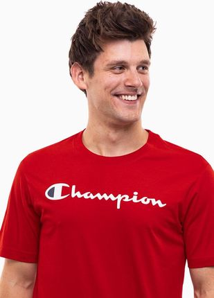 Champion Koszulka Męska Ss Tee Czerwona 220256 Rs054 - zdjęcie 3