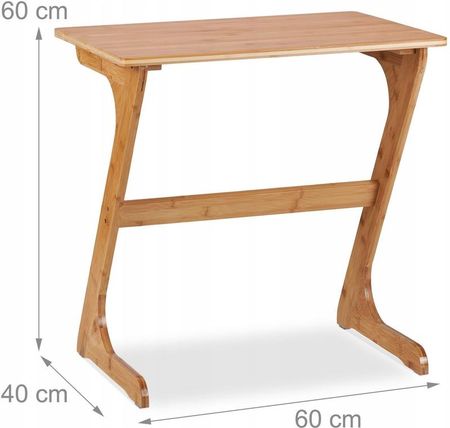 Relaxdays Bambusowy Stolik Pod Laptopa - zdjęcie 2