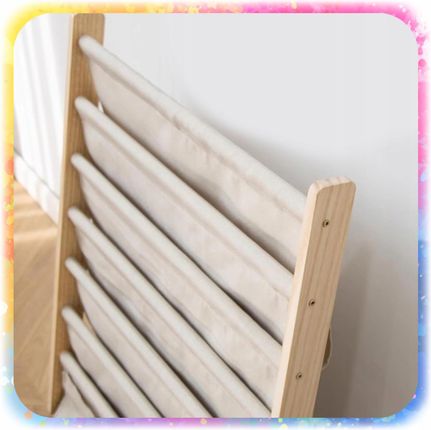 Regał Na Książki Dla Dzieci Stojak Półka Szafka Organizer Biblioteczka 79Cm - zdjęcie 5