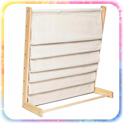 Regał Na Książki Dla Dzieci Stojak Półka Szafka Organizer Biblioteczka 79Cm - zdjęcie 3