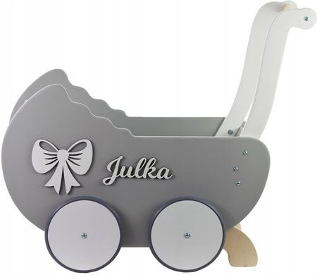 Ekids Drewniany Wózek Dla Lalek + Imię - zdjęcie 4