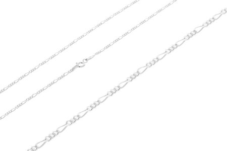 Intergold Srebrny łańcuszek nierodowany figaro pr. 925 50 cm - zdjęcie 2