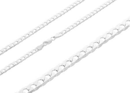 Intergold Srebrny łańcuszek nierodowany pancerka pr. 925 60 cm - zdjęcie 3