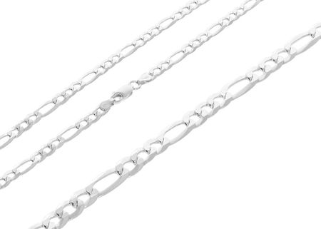 Intergold Srebrny łańcuszek nierodowany figaro pr. 925 55 cm - zdjęcie 2