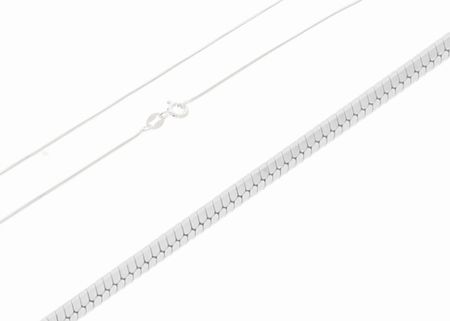 Intergold Srebrny łańcuszek nierodowany kostka pr. 925 43 cm - zdjęcie 3