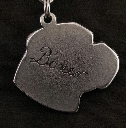 Bokser Boxer III naszyjnik z psem posrebrzana zawieszka dla fana psów, - zdjęcie 3