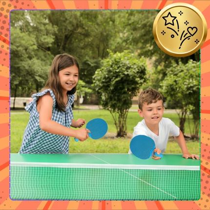 ZESTAW DO TENISA STOŁOWEGO PING PONG 2x PALETKI PIŁECZKI Z SIATKĄ ROZKŁADANĄ TO1 - zdjęcie 2