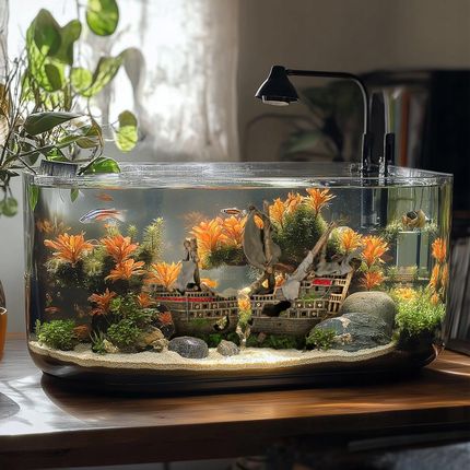 Ozdoba Kryjówka Dla Rybek Akwarystycznych Statek Do Akwarium 25X6X16 CM - zdjęcie 4