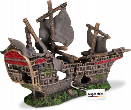 Ozdoba Kryjówka Dla Rybek Akwarystycznych Statek Do Akwarium 25X6X16 CM - zdjęcie 5