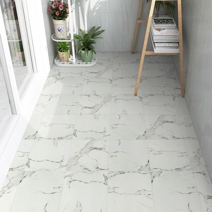 Irisroom Wykładzina Podłogowa Z Pcw Biały Marmur 30x30cm - zdjęcie 4