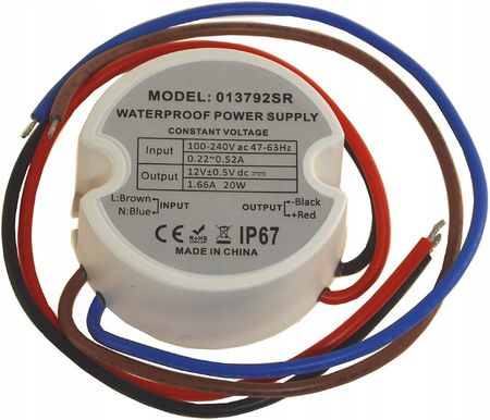 Bowi Zasilacz Napięciowy Led Do Puszki 12V 20W Ip67 Eco 13792 - zdjęcie 2