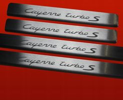Porsche Cayenne 957 Listwy Progowe Turbo S Wykończenie Matowe Stal