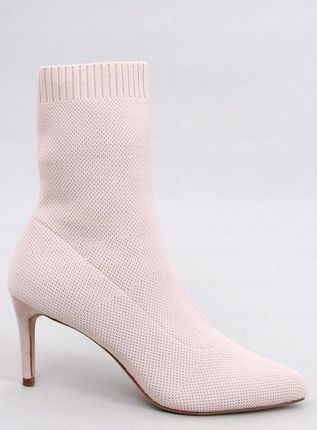 Botki na szpilce skarpetkowe DONATELLA BEIGE 40 - zdjęcie 3