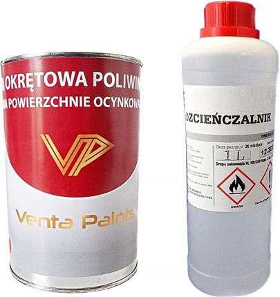 Farba Okrętowa Poliwinylowa Antykorozyjna Dach Ocynk RAL7016 1L - zdjęcie 4