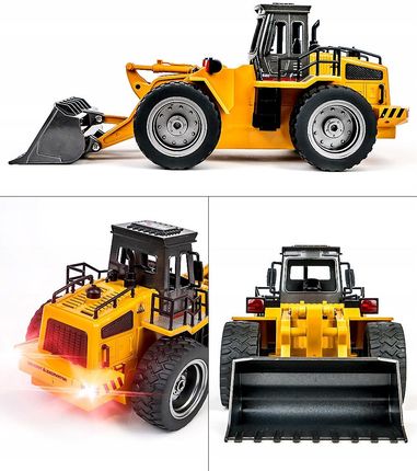 Click4Toys Zdalnie Sterowany Duży Spychacz Buldożer Rc Led Pojazd Budowlany Pilot - zdjęcie 3