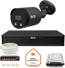 Zdjęcie Bcs Zestaw Monitoringu Ip Point 1X Kamera Bcs-P-Tip28Fwr3L2-Ai2-G Rejestrator Z Dyskiem 1Tb (Z49450B1) - Zelów