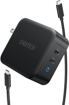 Choetech Ładowarka sieciowa PD6008 2xUSB-C PD 100W GaN - zdjęcie 3