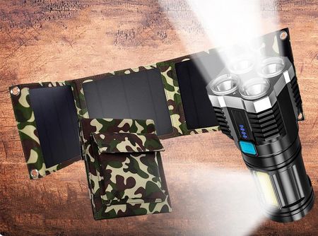 Webski Przenośny Panel Solarny Ładowarka Solarna Powerbank 2Xusb Do Latarka Kabel - zdjęcie 2
