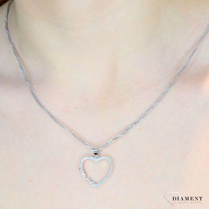 Diament Zawieszka srebrna serduszko dla mamy - zdjęcie 3